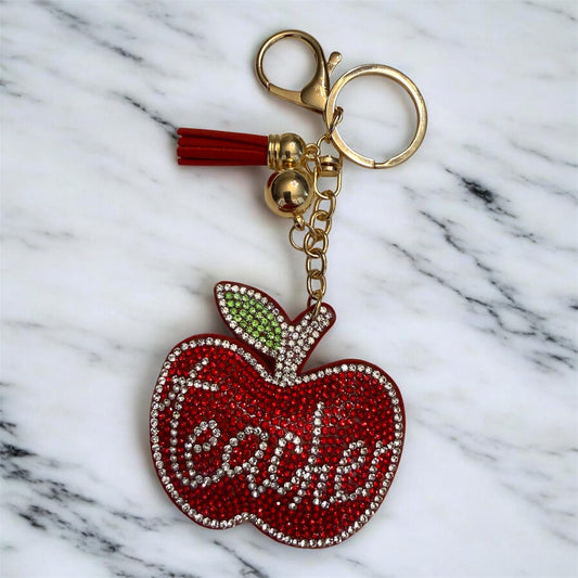 Teacher Keychain, Blingy Keychain, Diamond Art Keychain