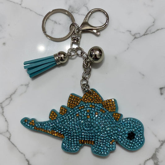 Blue Dinosaur Keychain
