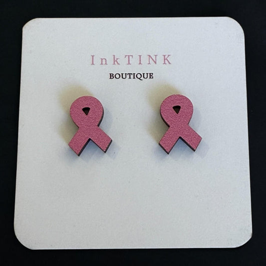 Breast Cancer Awareness Stud Earrings