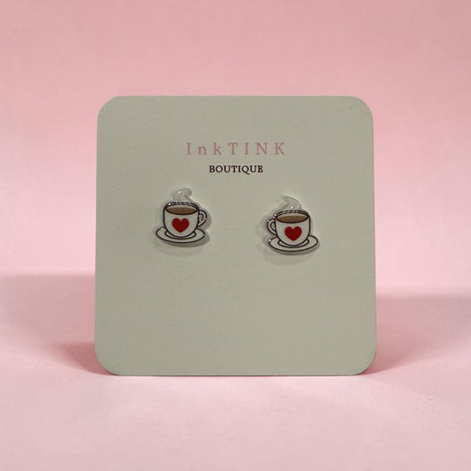 Coffee Stud Earrings