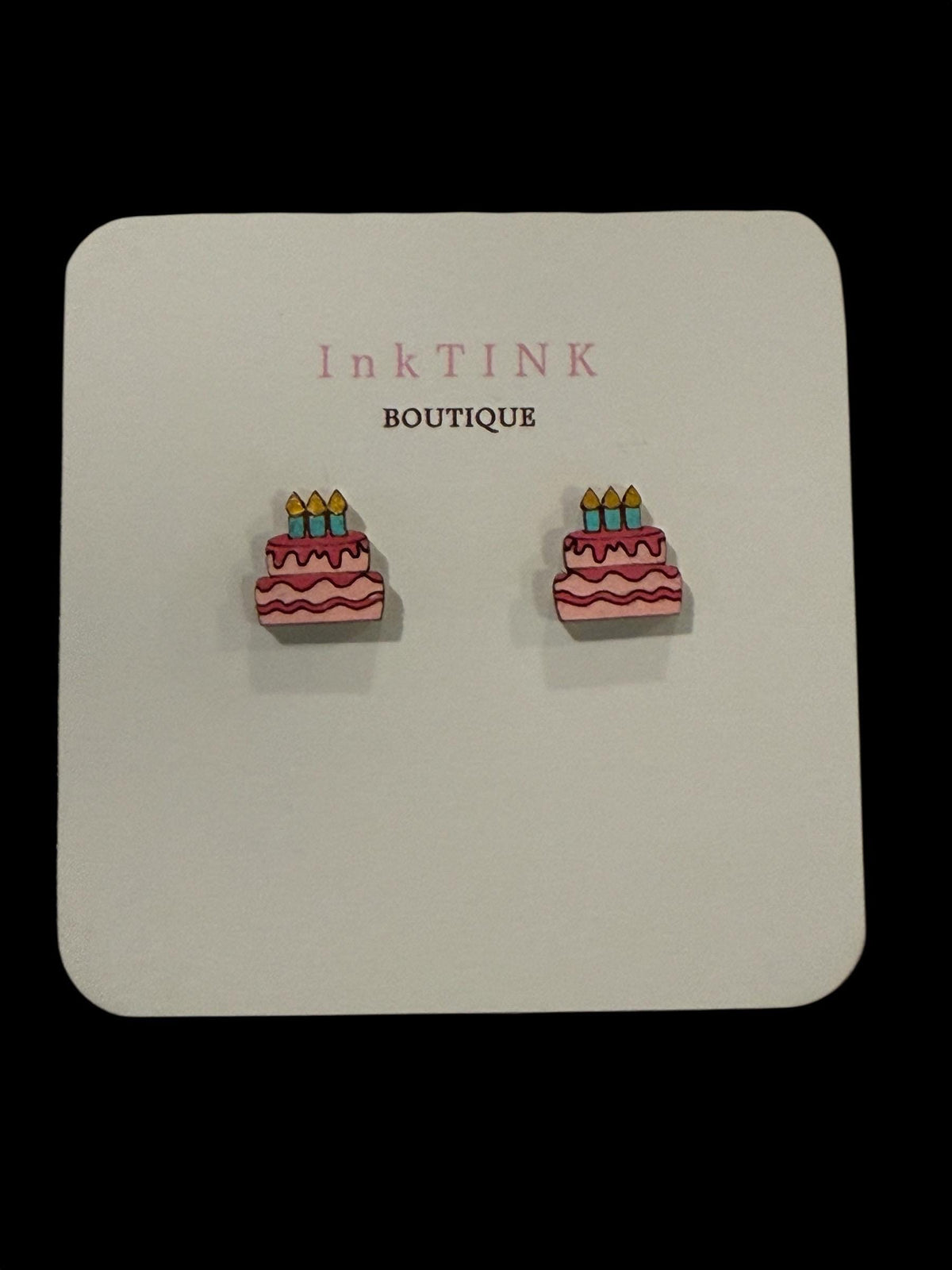 Birthday Cake Stud Earrings