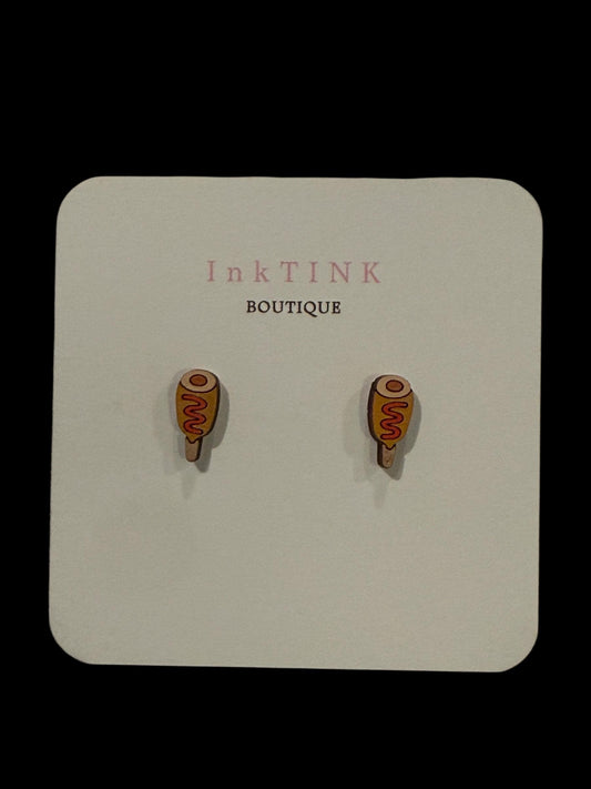 Corn Dog Stud Earrings
