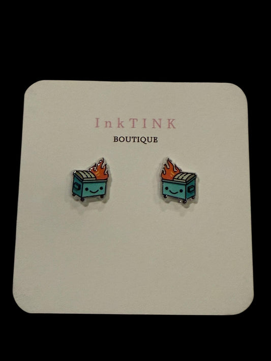Dumbster Fire Stud Earrings
